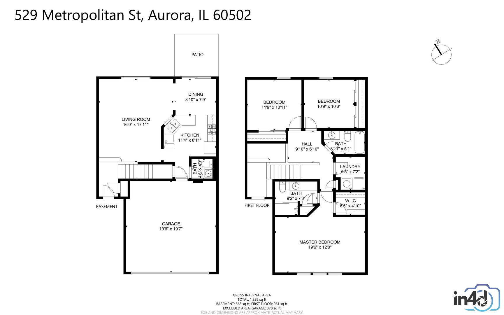 529 Metropolitan Street Aurora, IL 60502 - Photo 29 of 29 a picture of a floor plan