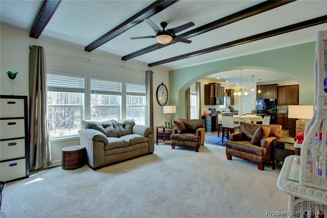 1496 Elsom Mascot Road Mattaponi, VA 23110 - Photo 16 of 33 a living room with furniture and a large window