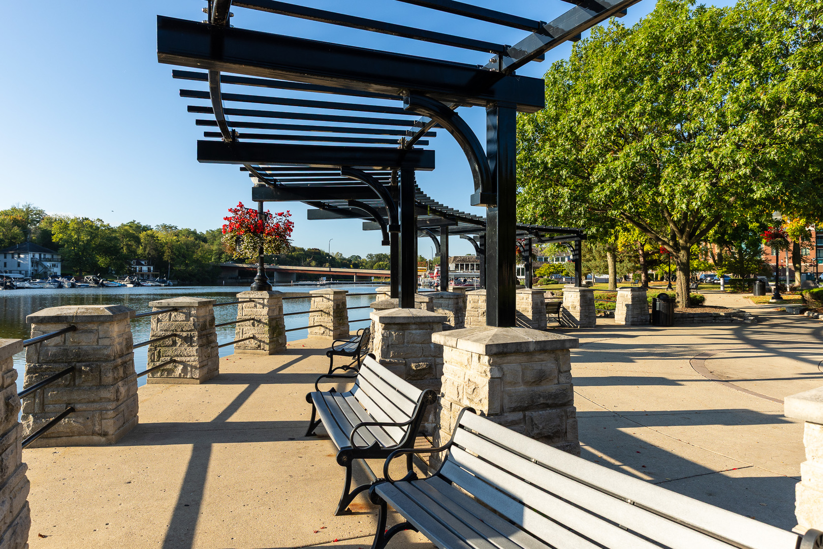 2308 Loop Road Algonquin, IL 60102 - Photo 70 of 73 a view of a patio with table and chairs with wooden floor and fence