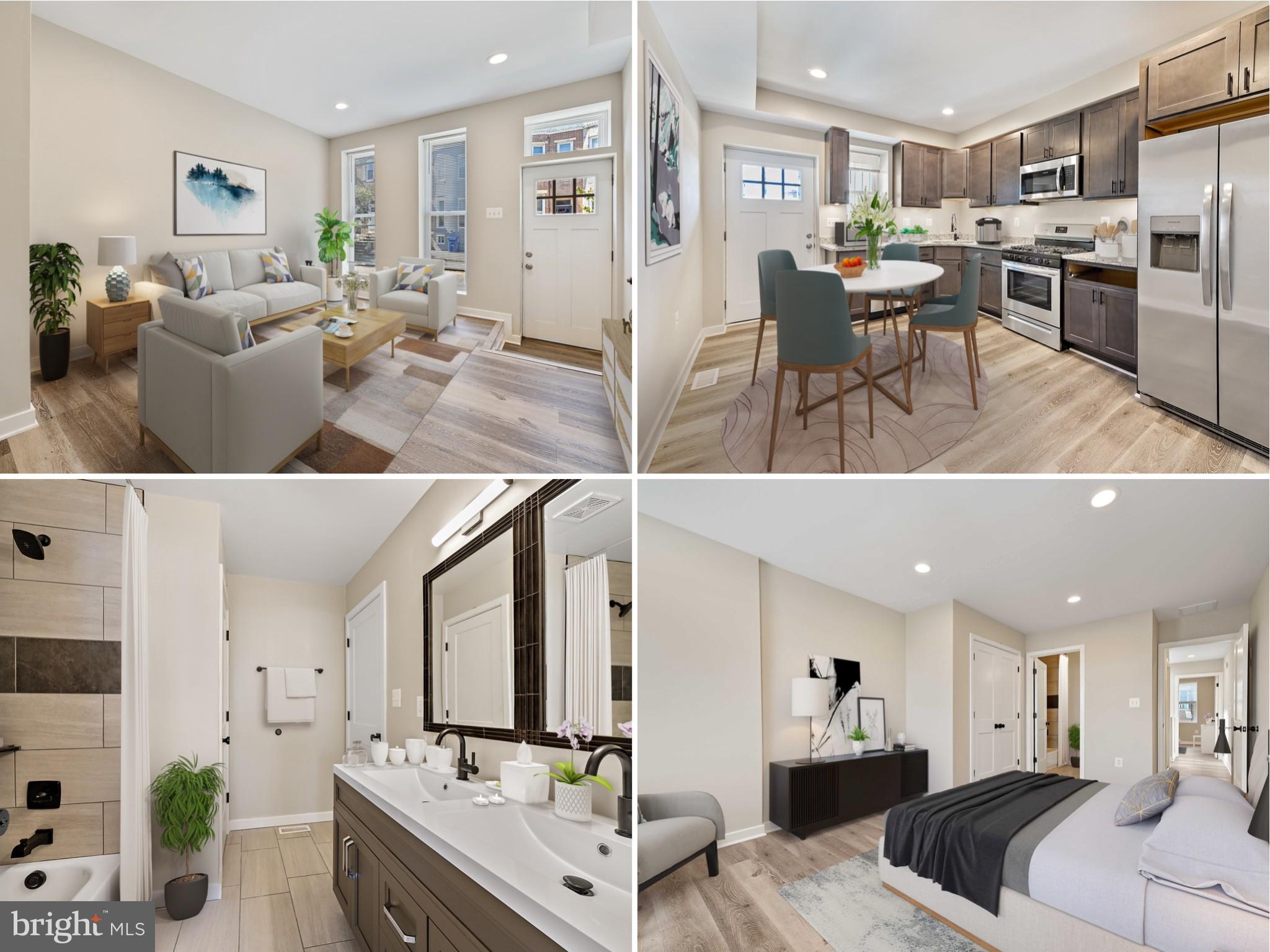 a living room with stainless steel appliances kitchen island granite countertop a couch and a view of living room