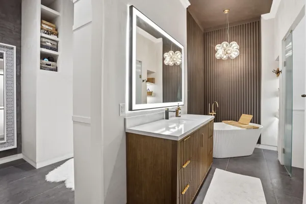 a view of washer and dryer in a utility room