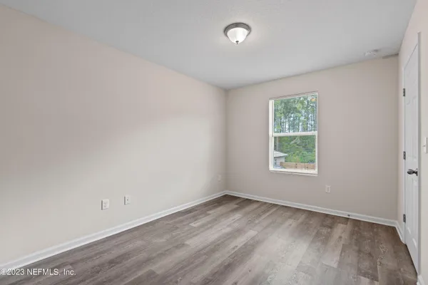 an empty room with a window