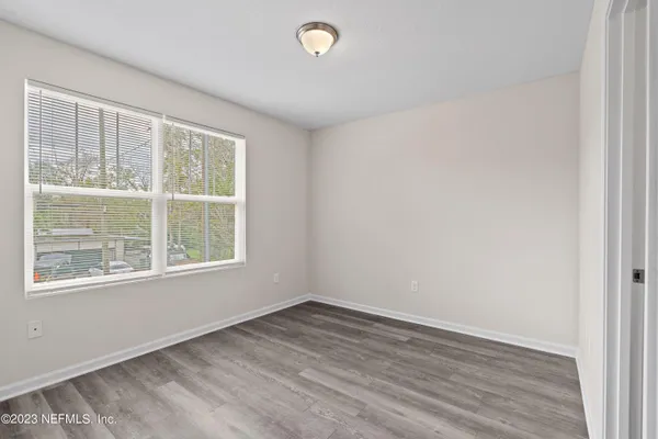 an empty room with a window