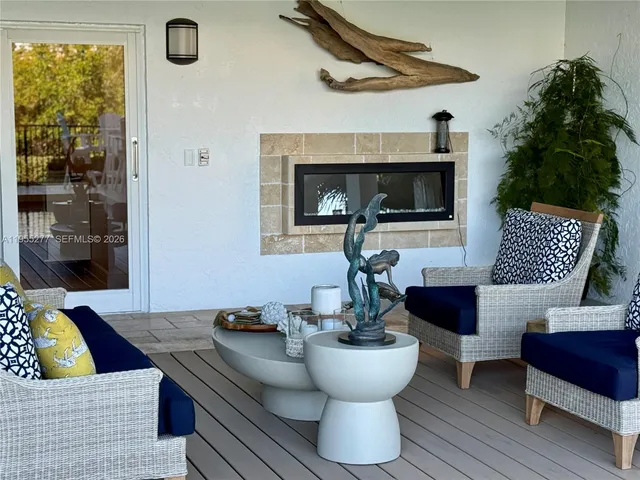 a outdoor space with furniture