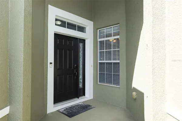 a view of front door of house