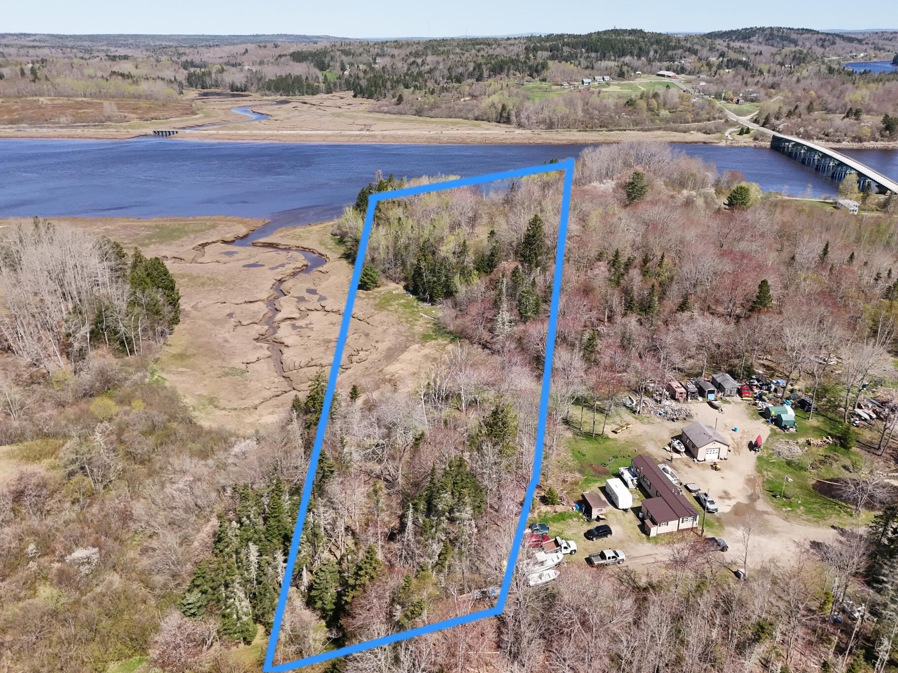 21 East Palmer Road Machiasport, ME 04655 - Photo 12 of 16 Overhead with Approx. Property Lines