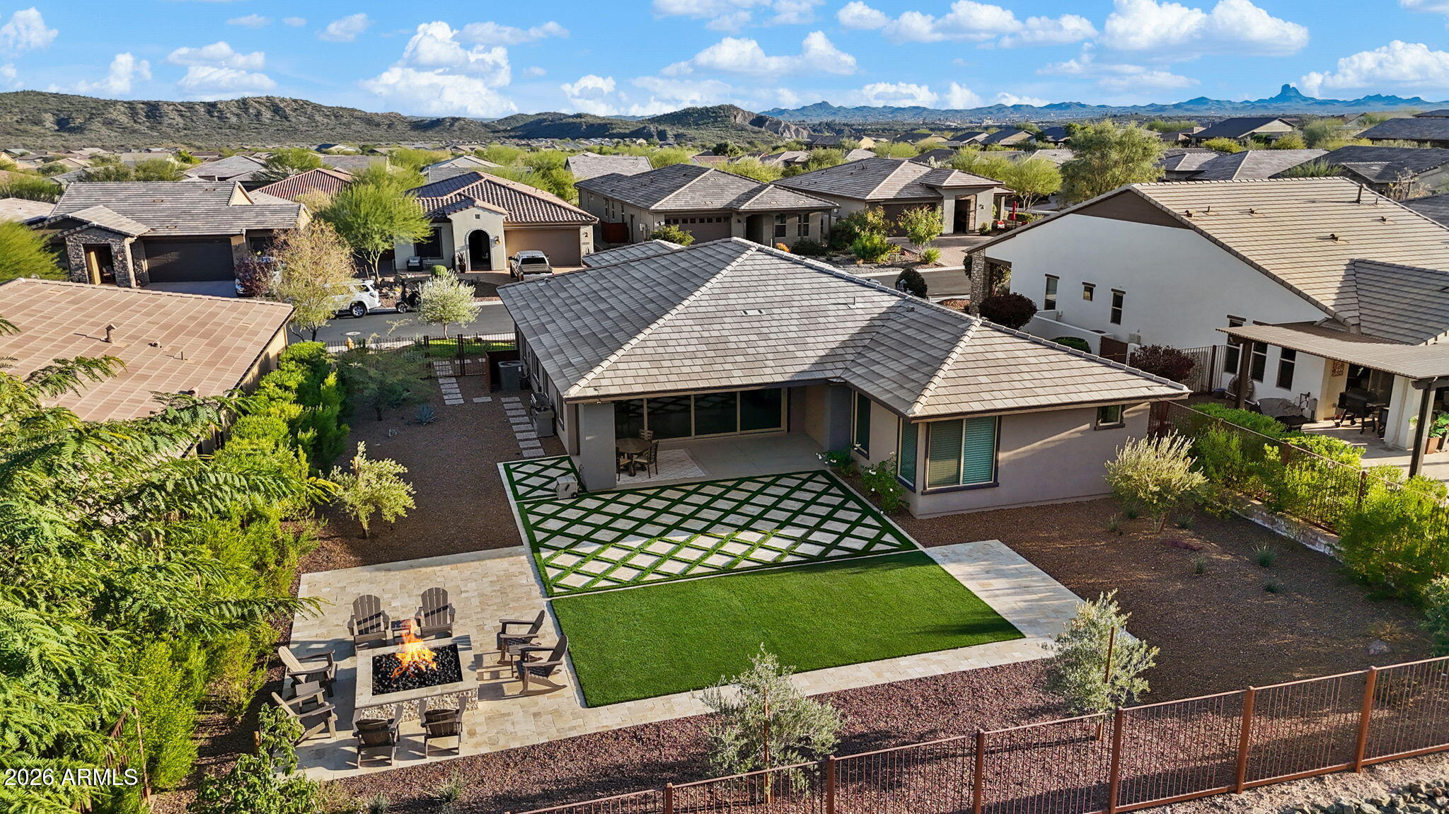 4638 Cactus Wren Road Wickenburg, AZ 85390 - Photo 24 of 31 an aerial view of multiple houses with a yard