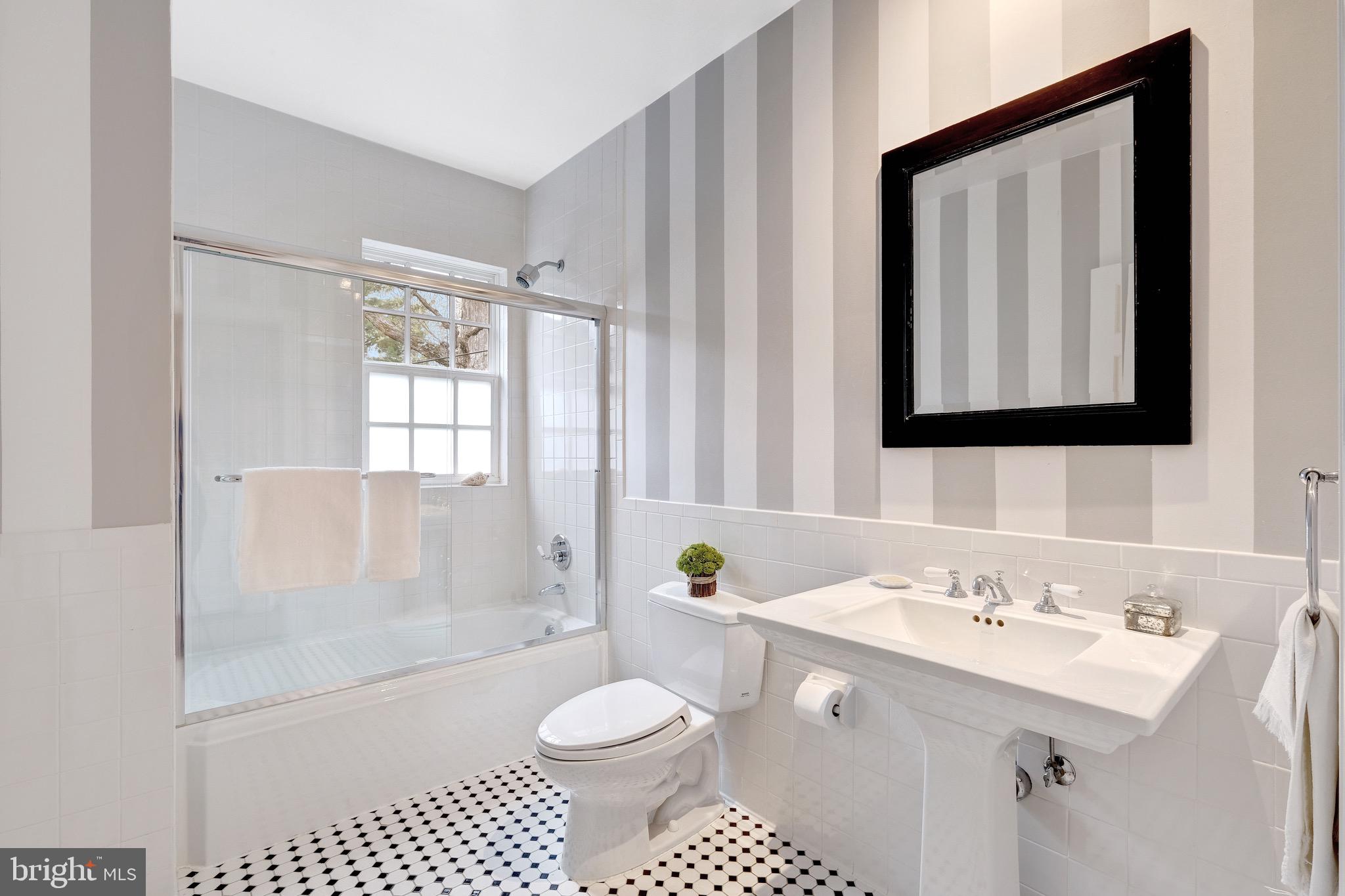 4501 30th Street Northwest Washington, DC 20008 - Photo 40 of 58 Handsomely renovated hall bath