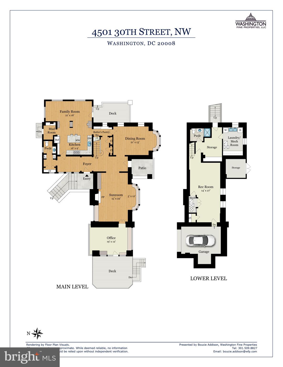 4501 30th Street Northwest Washington, DC 20008 - Photo 57 of 58 Floor plan - main and LL