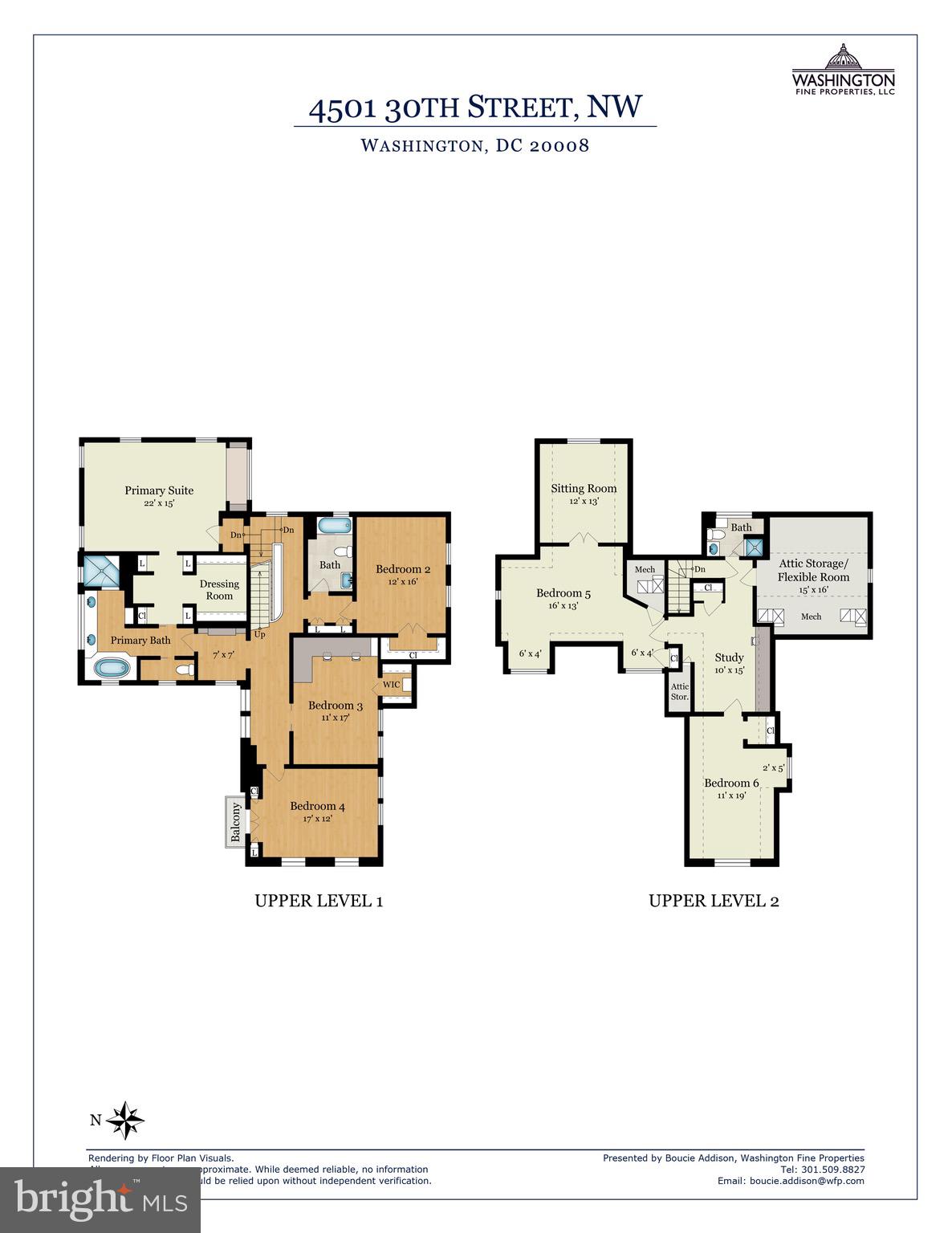 4501 30th Street Northwest Washington, DC 20008 - Photo 58 of 58 Floor plan - upper levels