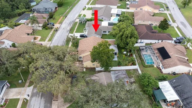 an aerial view of multiple house