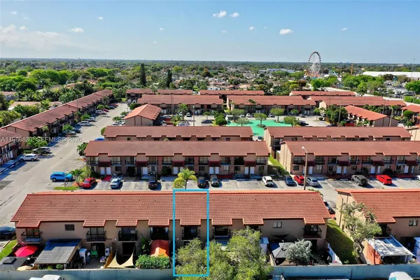 an aerial view of a city