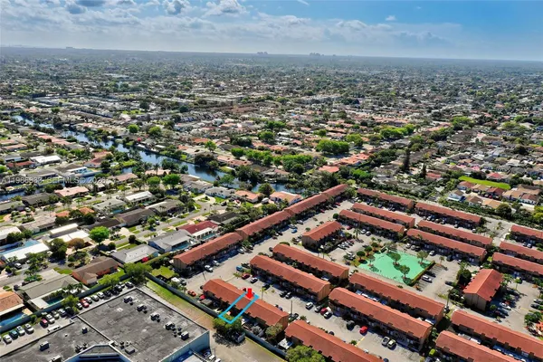an aerial view of a city