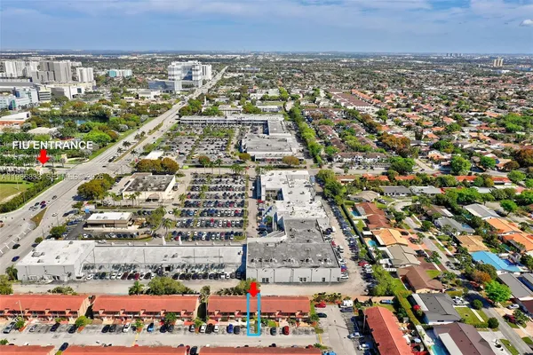 an aerial view of multiple house