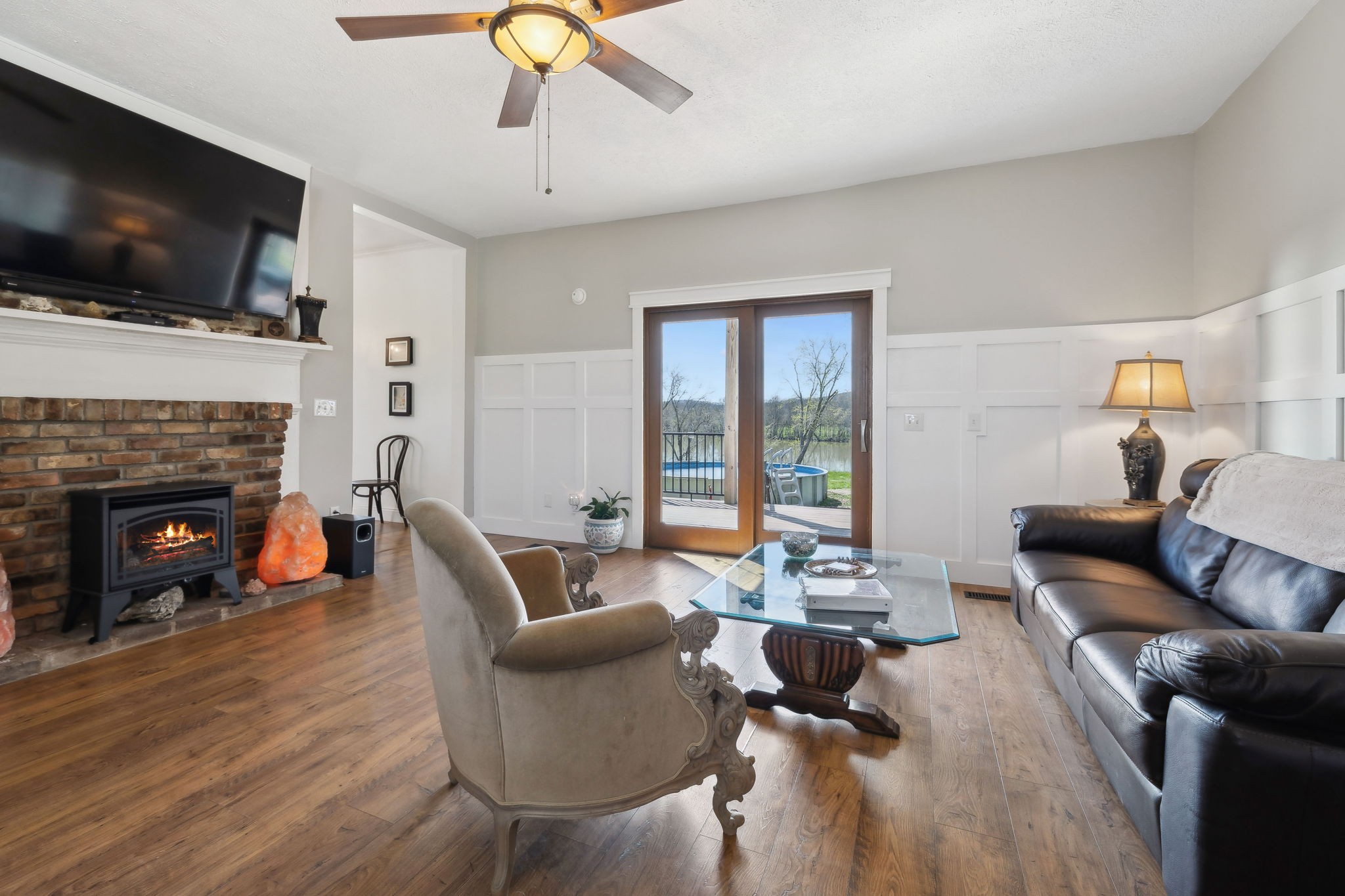 20 Bledsoe Borough Lane Riddleton, TN 37151 - Photo 17 of 72 a living room with fireplace furniture and a flat screen tv