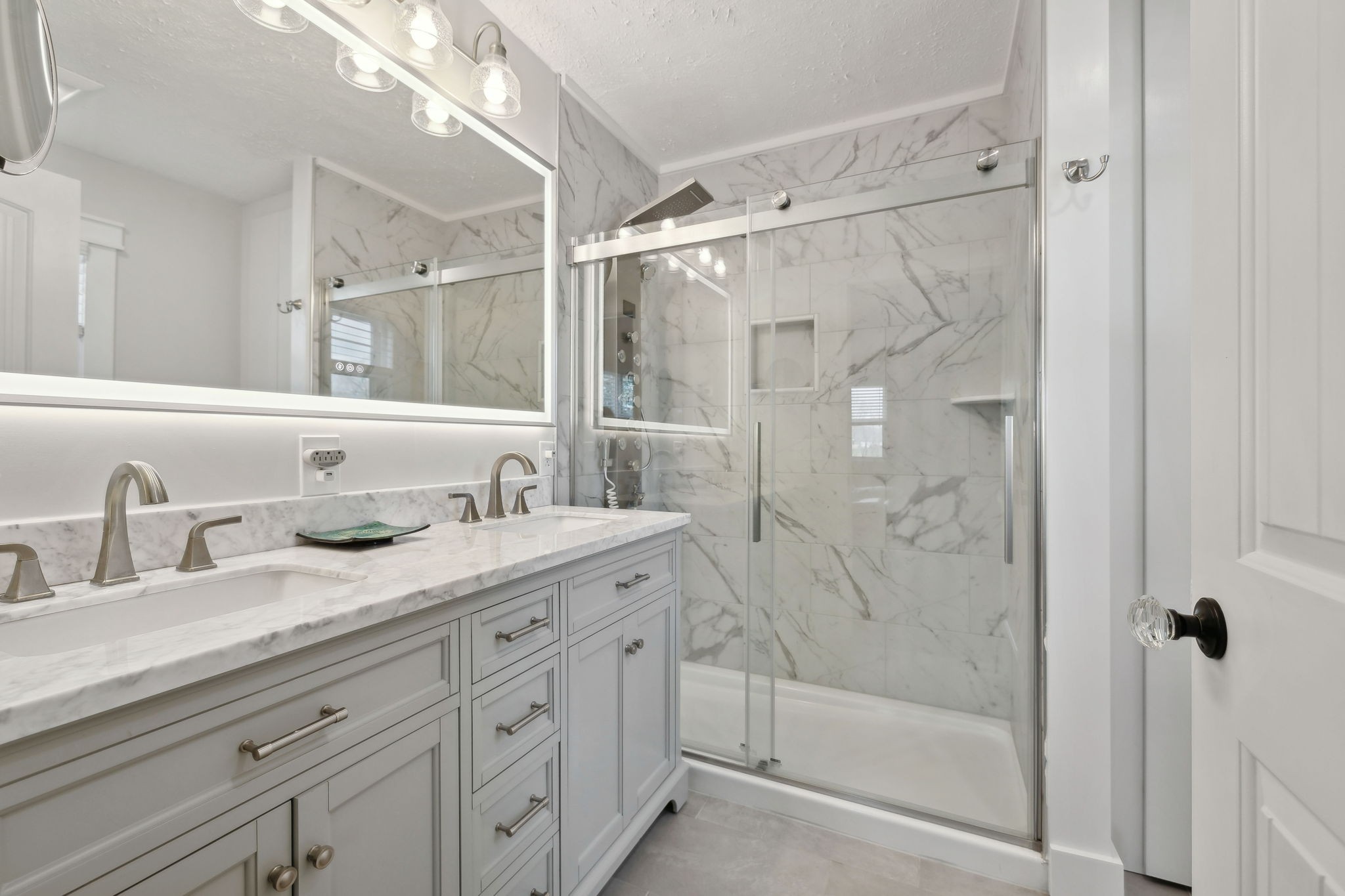 20 Bledsoe Borough Lane Riddleton, TN 37151 - Photo 43 of 72 a bathroom with a granite countertop shower sink vanity and mirror