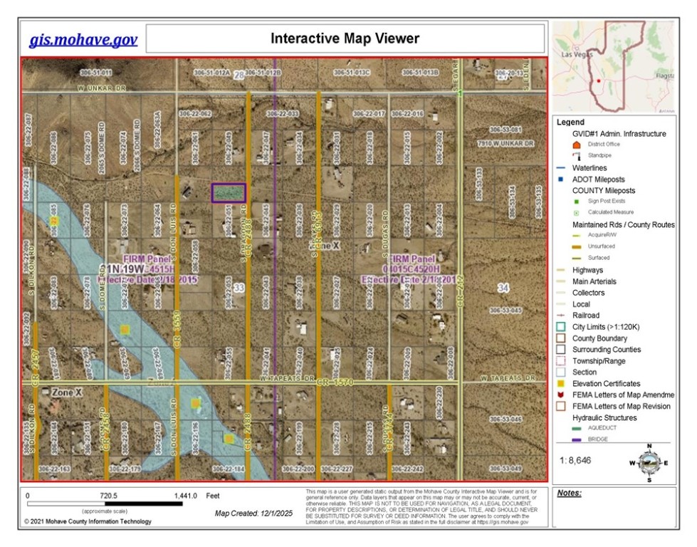 0 South Dragoon Road Golden Valley, AZ 86413 - Photo 8 of 8 GIS map MOhave County N 1/2