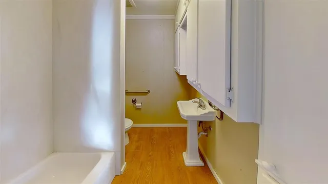 a bathroom with a sink