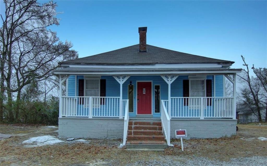 a front view of a house