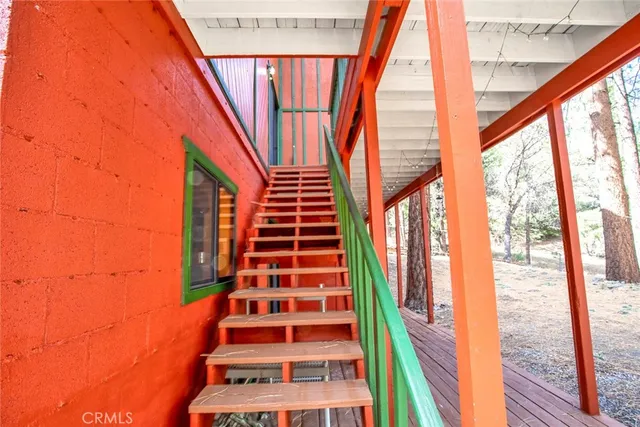 a view of outdoor space with blue trees