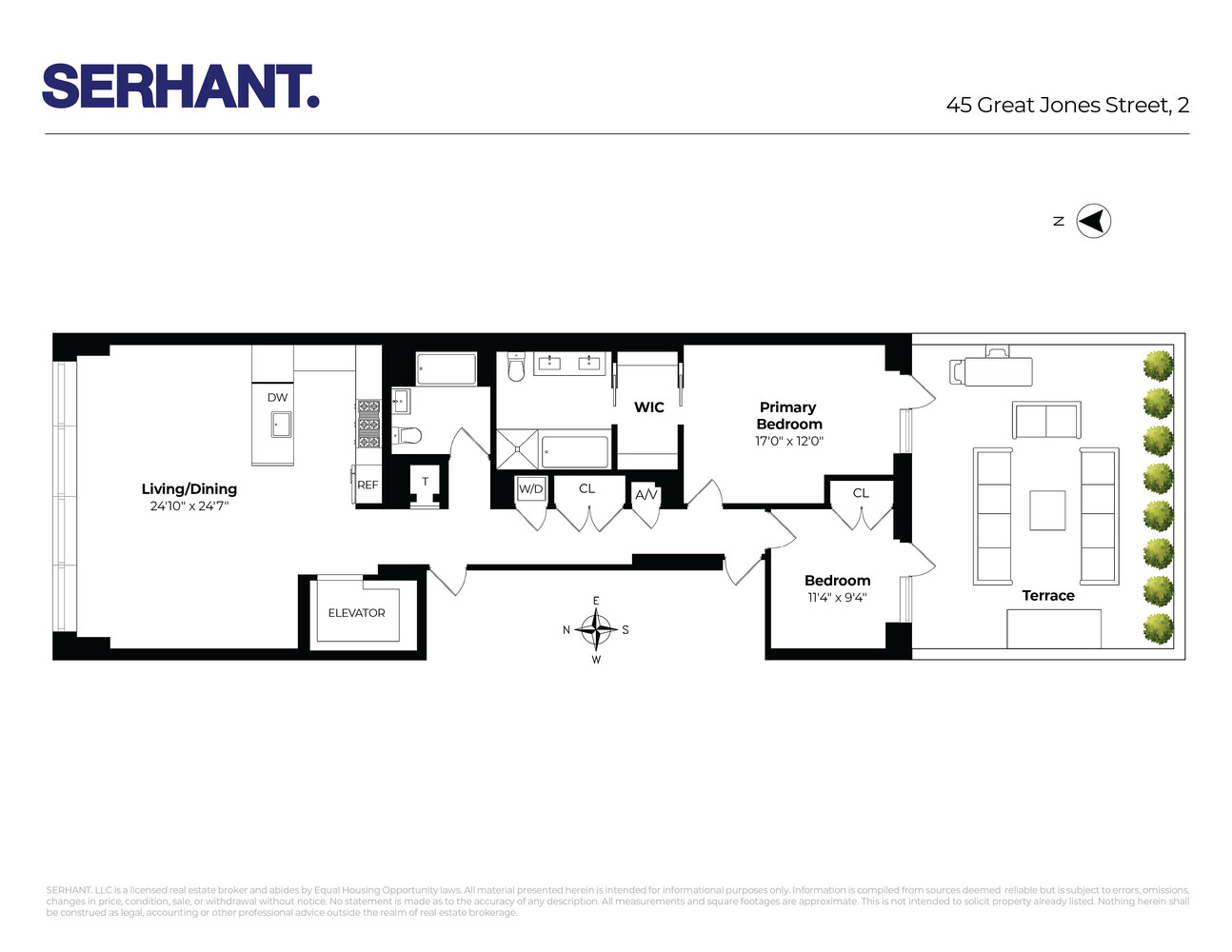 45 Great Jones Street, Unit 2 Manhattan, NY 10012 - Photo 11 of 11 a picture of floor plan