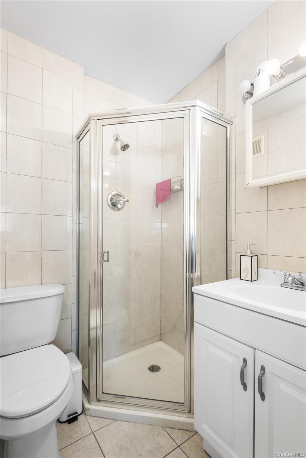 151-42 82nd Street Queens, NY 11414 - Photo 7 of 24 a bathroom with a shower a toilet and a sink