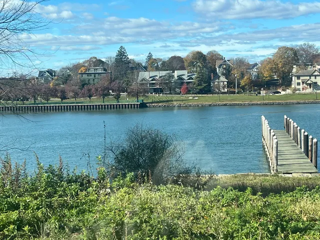 an aerial view of a houses with outdoor space
