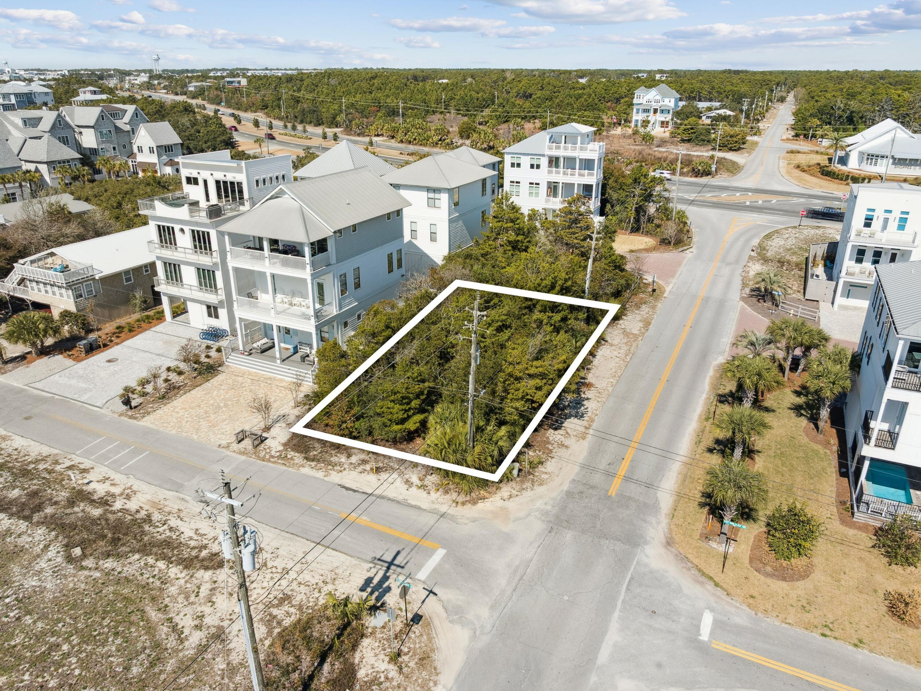 Lot 3 West Park Place Ave Inlet Beach Inlet Beach, FL 32461 - Photo 9 of 10 an aerial view of residential houses with outdoor space