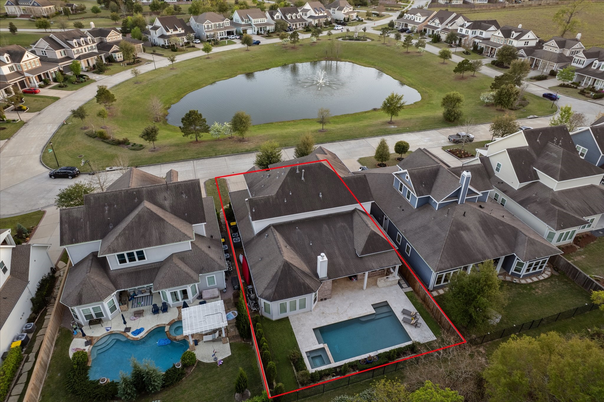 2223 Blue Duck Lane Conroe, TX 77384 - Photo 37 of 38 an aerial view of a house with a outdoor space