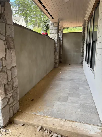 a view of a building with a window