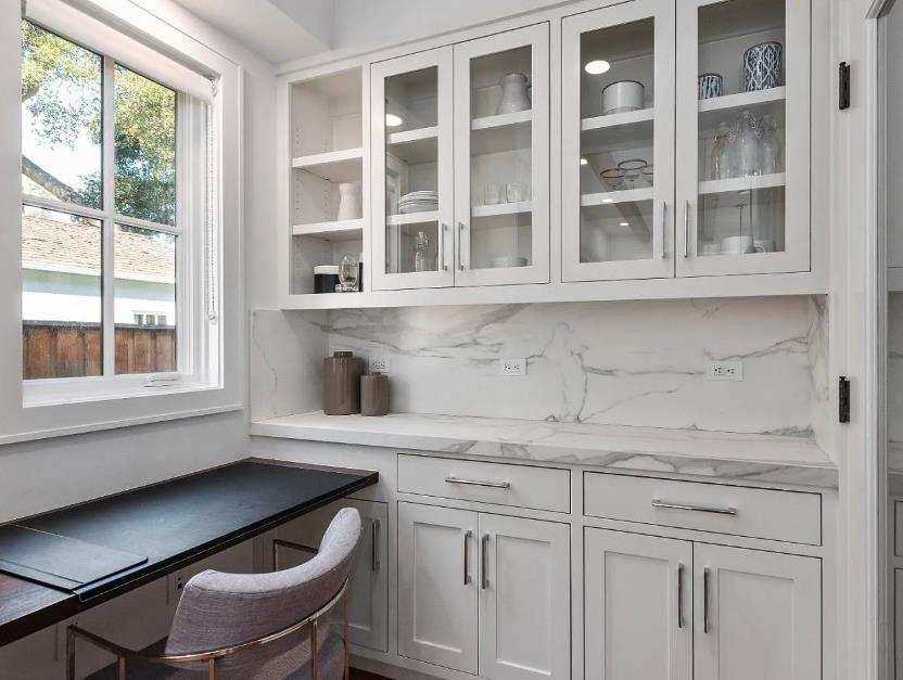 48 Middlegate Street Atherton, CA 94027 - Photo 7 of 27 a kitchen with a window and white cabinets