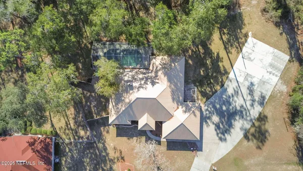 an aerial view of multiple house