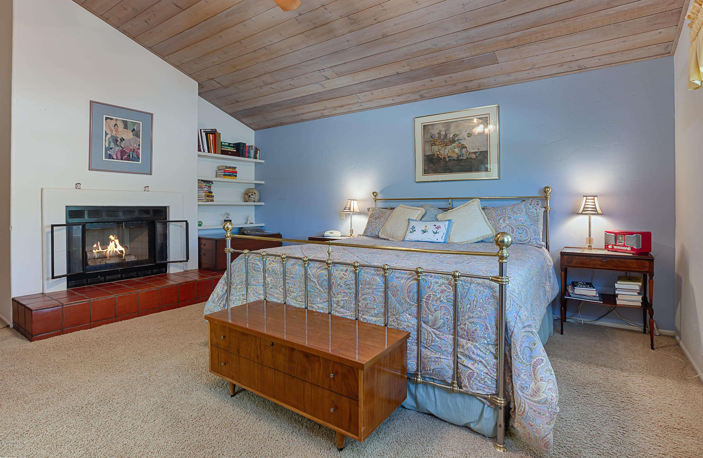 2805 North Refugio Road Santa Ynez, CA 93460 - Photo 17 of 46 Master with fireplace