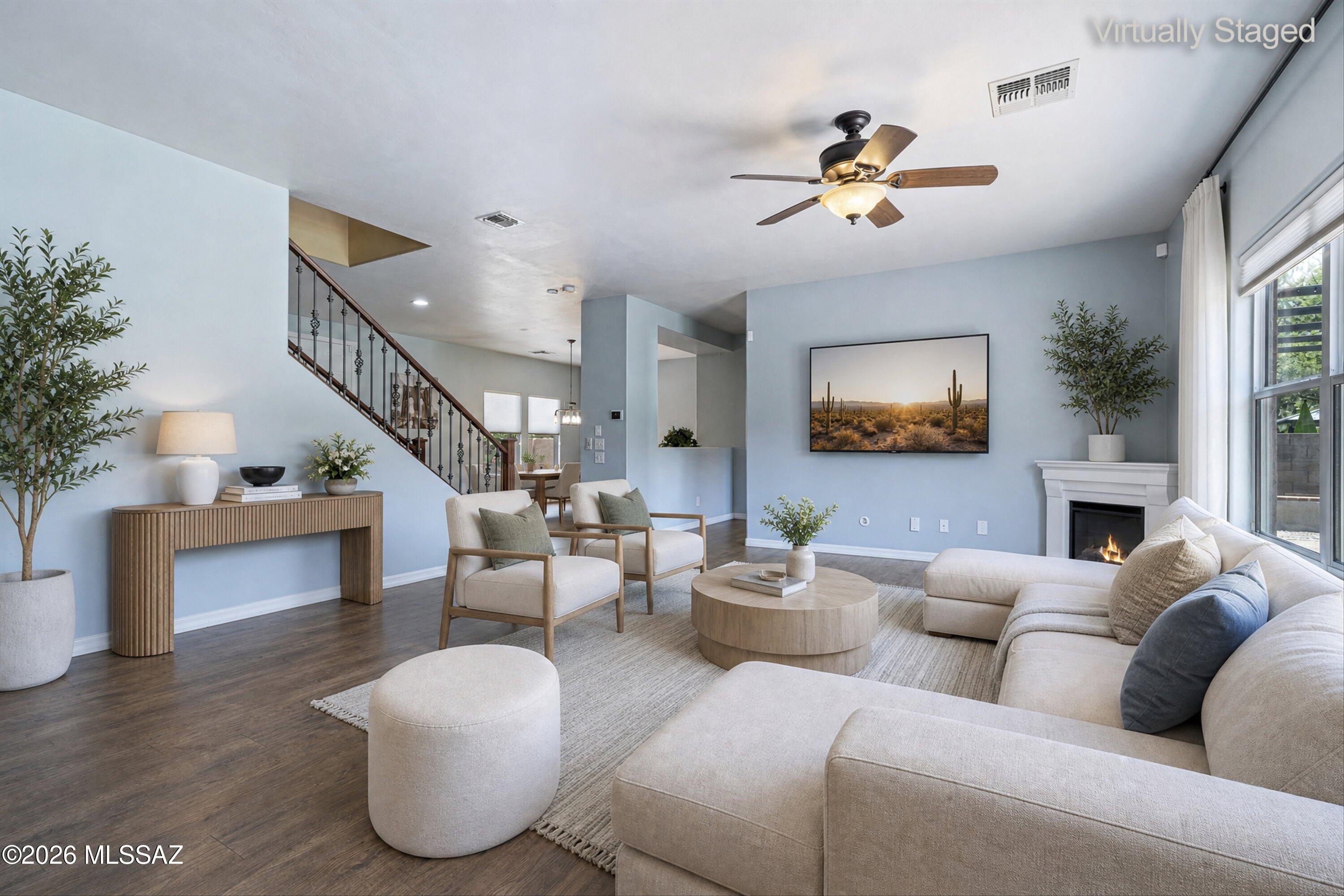 3614 East Canter Road Tucson, AZ 85739 - Photo 8 of 46 12-Staged Family Room