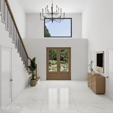 a view of an entryway with a livingroom
