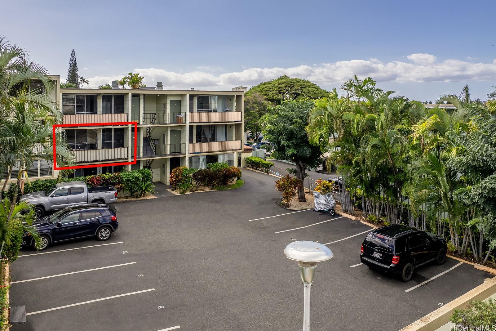 3103 Pualei Circle, Unit 203 Honolulu, HI 96815 - Photo 22 of 25 The unit is outlined in red.