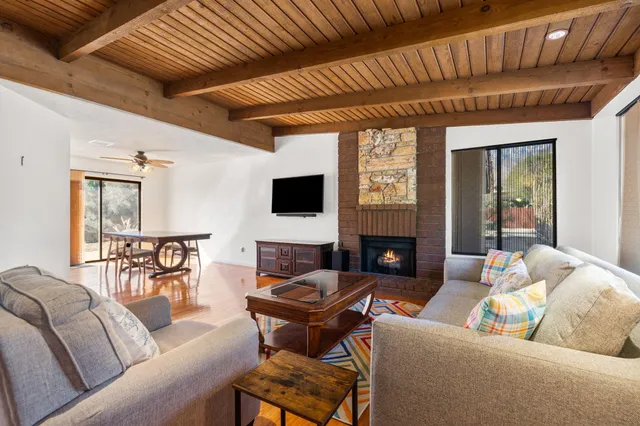 a very nice looking room with a large window