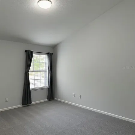 an empty room with a window