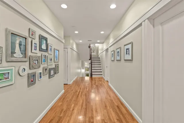 a bathroom with a bathtub and sink