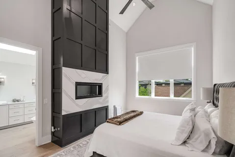 a view of a kitchen with appliances and cabinets