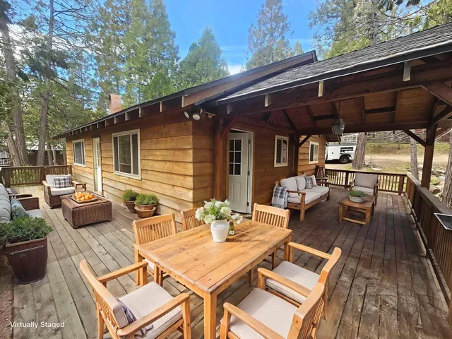 a view of outdoor space and deck