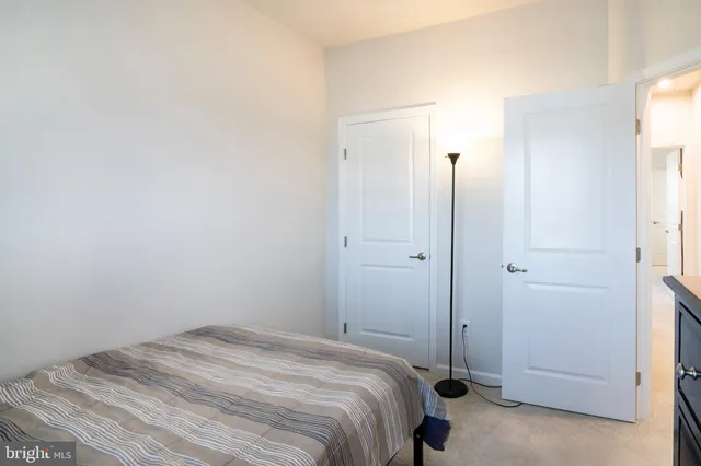 a room that has a bed in it
