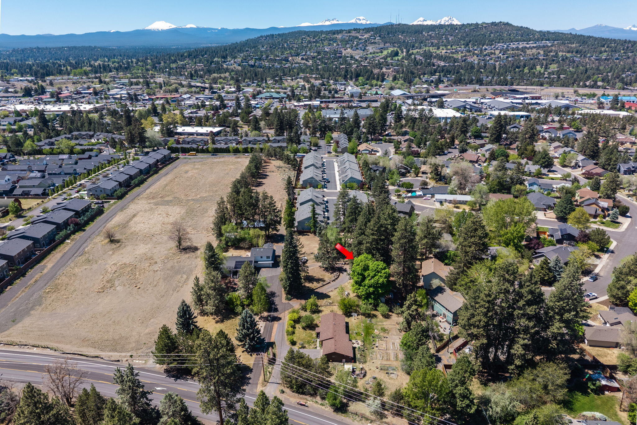 2291 Northeast 8th Street Bend, OR 97701 - Photo 16 of 22 And a drone view to the Cascade Mountains!