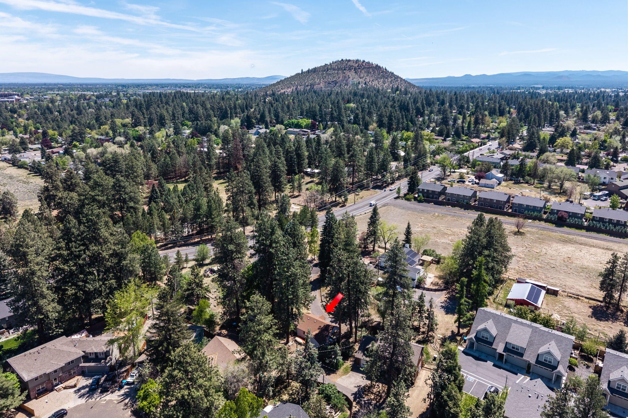 2291 Northeast 8th Street Bend, OR 97701 - Photo 17 of 22 And a drone view to Pilot Butte, our "outdoor treadmill"