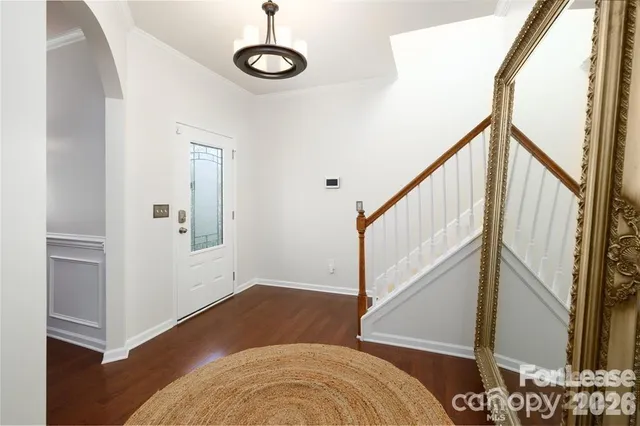 a view of an entryway with staircase