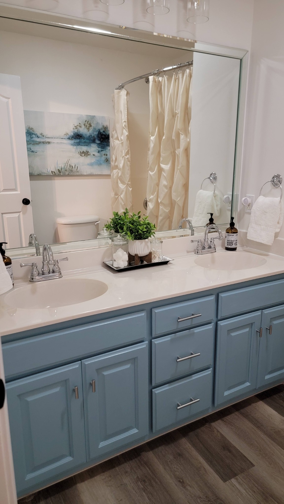 195 Rileys Bend Road Lynchburg, TN 37352 - Photo 14 of 32 a bathroom with a granite countertop sink and a mirror