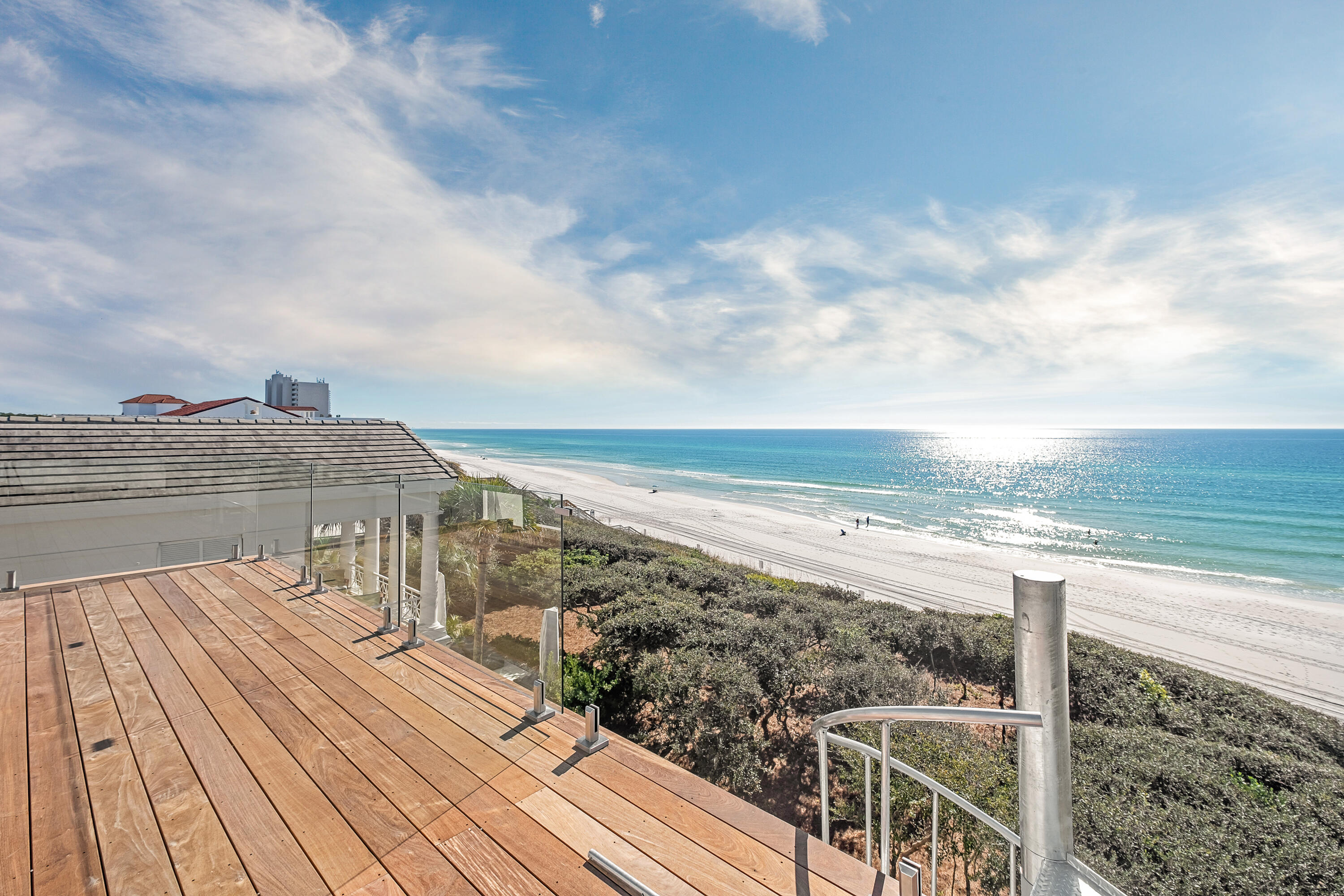 40 Jasmine Circle Santa Rosa Beach, FL 32459 - Photo 49 of 100 a view of a terrace with wooden floor and ocean view