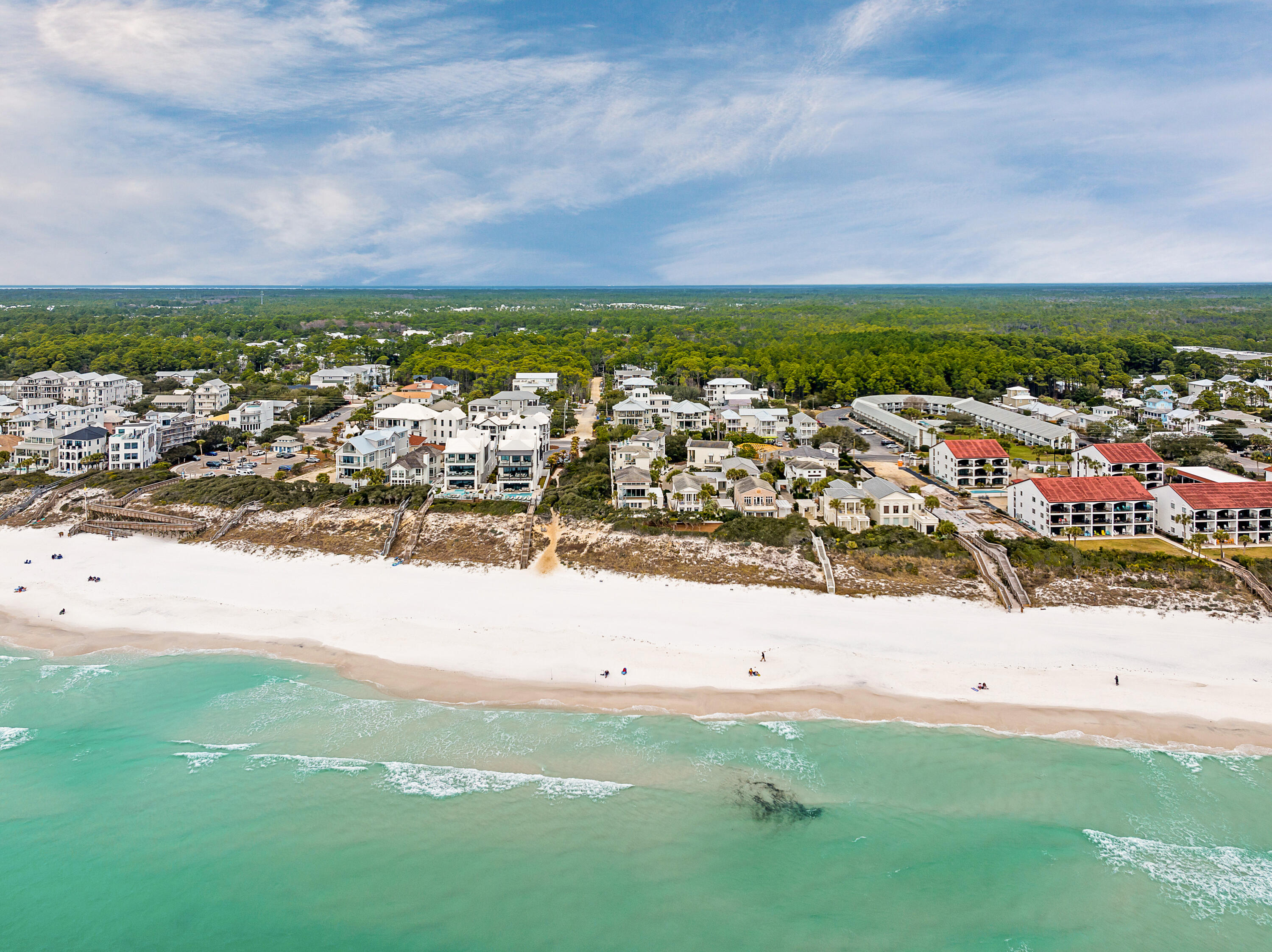 40 Jasmine Circle Santa Rosa Beach, FL 32459 - Photo 76 of 100 an aerial view of ocean and residential houses with outdoor space