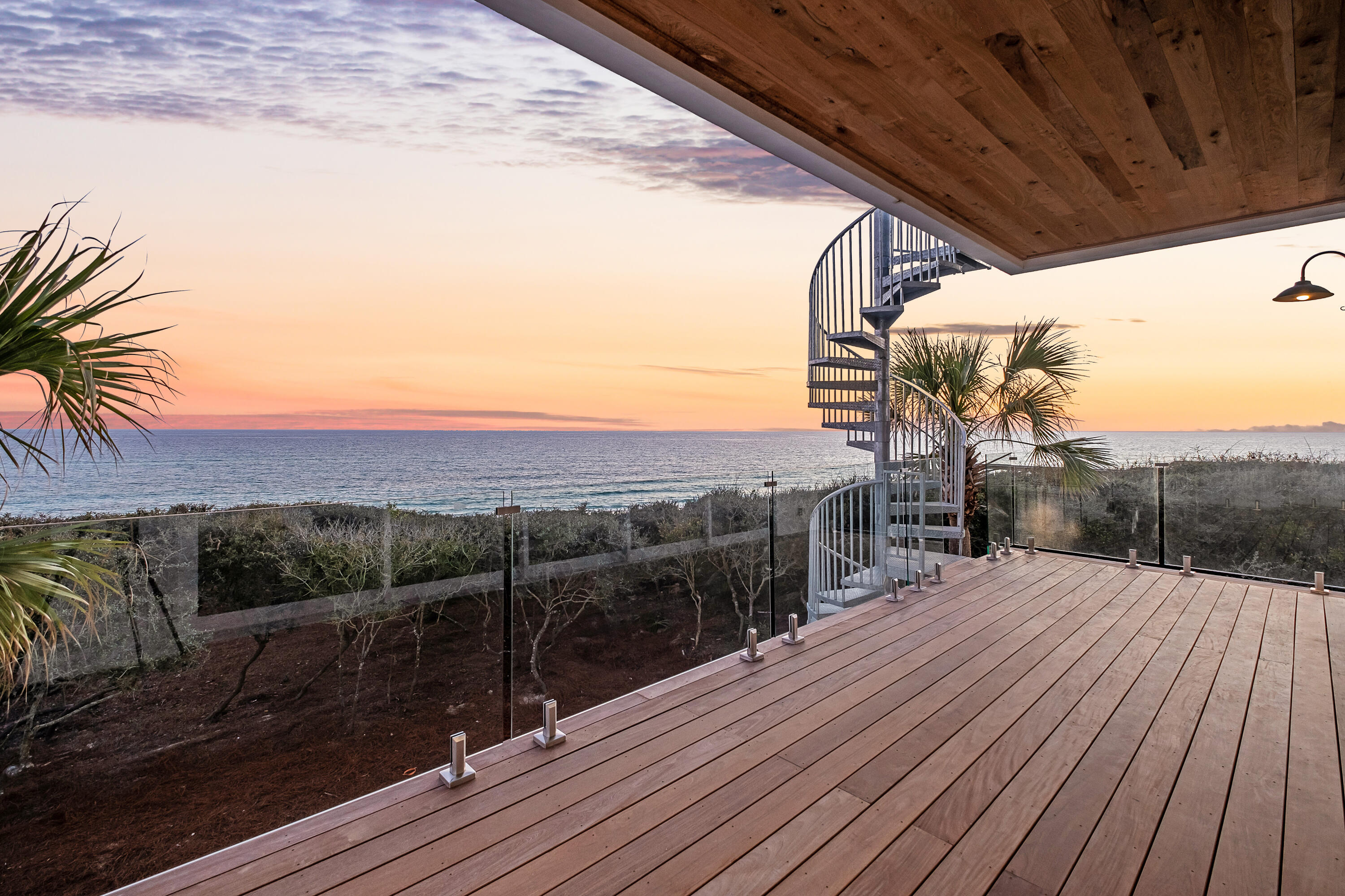 40 Jasmine Circle Santa Rosa Beach, FL 32459 - Photo 80 of 100 a view of a balcony with wooden floor and mountain view