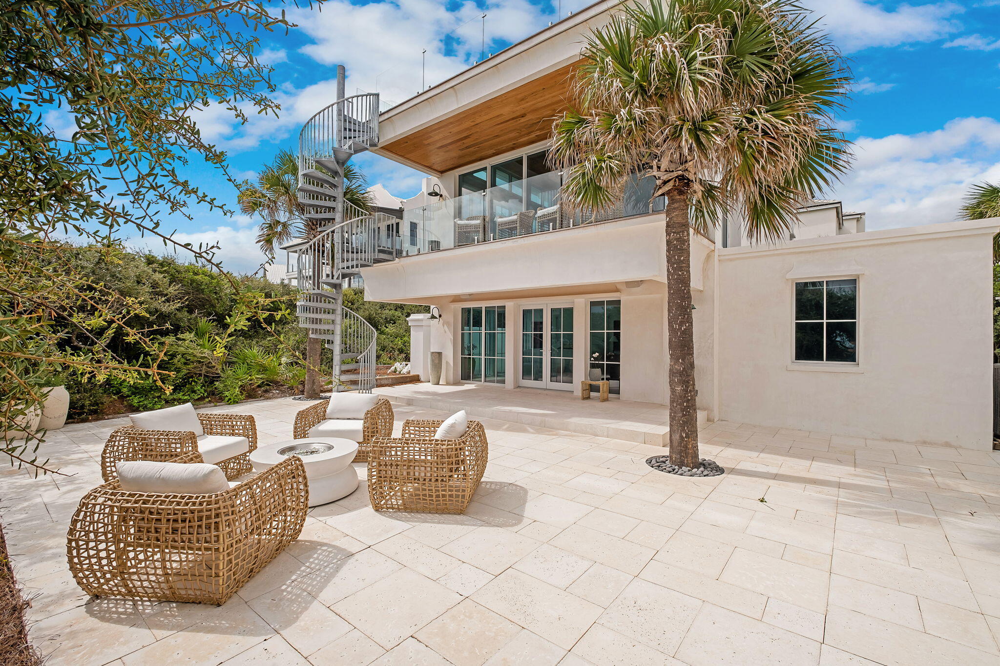 40 Jasmine Circle Santa Rosa Beach, FL 32459 - Photo 92 of 100 a patio with sofas fire pit and outdoor seating